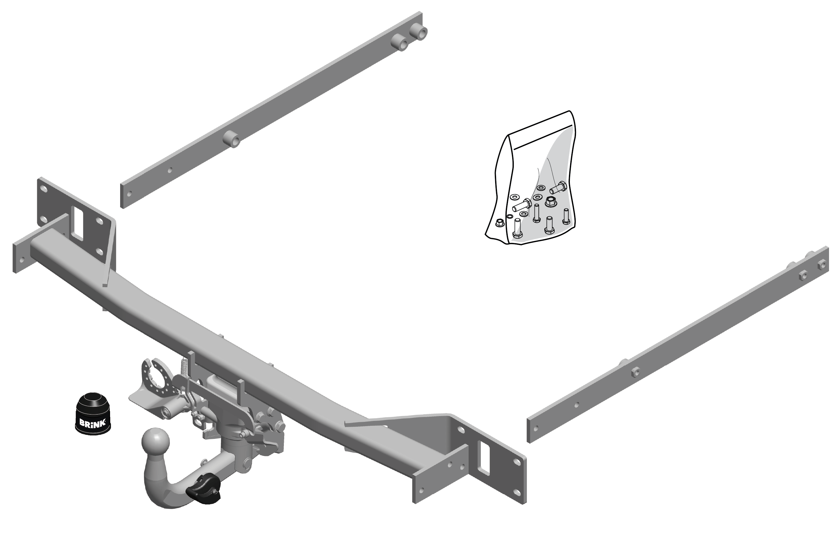 Vetokoukku BRINK 531600 MB E-Class S212