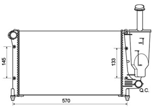 Jäähdytin, moottorinjäähdytys, FIAT PANDA, PANDA Skåp/halvkombi, 51759805, 51773189, 51773190, 51773191