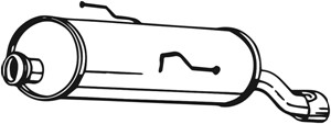 Takaäänenvaimentaja, PEUGEOT 206 CC, 206 Halvkombi, 206+, 1726EH, 1726KT, 1726VL, 1726VW