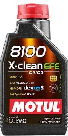 Moottoriöljy MOTUL 8100 X-CLEAN EFE 5W30 1L