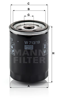 Öljynsuodatin MANN-FILTER W 713/19