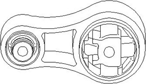 Moottorin tuki, Edessä, Alla, NISSAN,OPEL,RENAULT,VAUXHALL, 1123 800 QAA, 44 08 761, 8200 003 826, 91166684