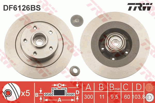 Jarrulevy TRW DF6126BS