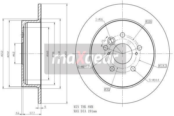 Jarrulevy MAXGEAR 19-1840MAX