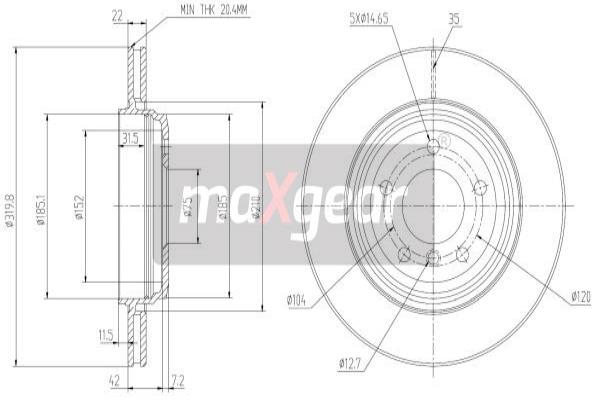 Jarrulevy MAXGEAR 19-1017MAX