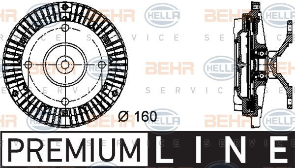 Kytkin, jäähdytystuuletin HELLA 8MV 376 732-051