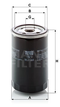 Öljynsuodatin MANN-FILTER W 719/4
