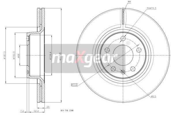 Jarrulevy MAXGEAR 19-2021MAX