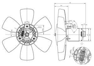 Tuuletin, moottorin jäähdytys, Vasen, AUDI,SEAT,VW, 165959455AB, 165959455AC, 165959455AM, 191959455F, 191959455G, 191959455T, 321959455