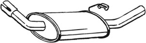Takaäänenvaimentaja, FORD ESCORT III, ESCORT IV, ESCORT Cabriolet III, ESCORT Cabriolet IV, ESCORT Turnier IV, ORION I, ORION II, 163498