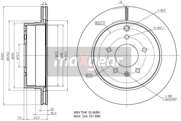 Jarrulevy MAXGEAR 19-2370