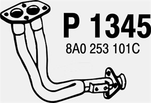 Pakoputki, Edessä, AUDI 80 B3 Sedan, 80 B4 Avant, 80 B4 Sedan, 8A0253101C