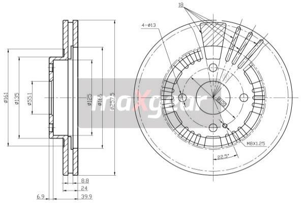Jarrulevy MAXGEAR 19-0942MAX