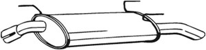 Takaäänenvaimentaja, OPEL ASTRA F Kombi, ASTRA F Kombi Classic, ASTRA F Skåp / kombi, VAUXHALL ASTRA Mk III, 5852892, 5852903, 5852949,