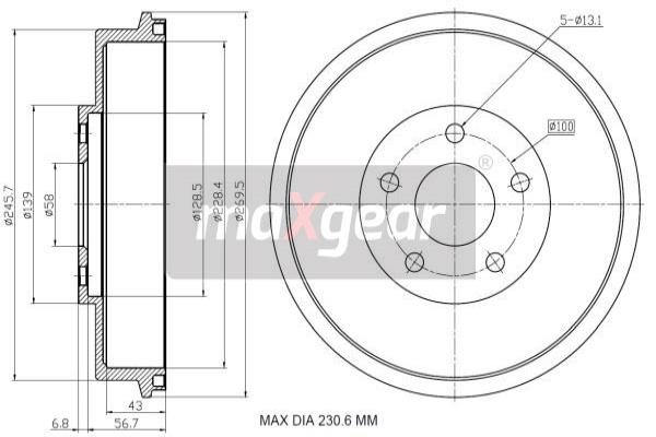 Jarrurumpu MAXGEAR 19-3196