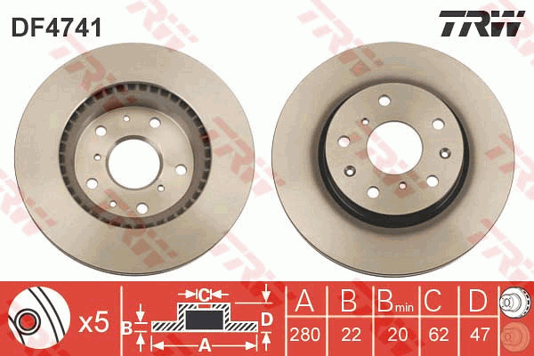 Jarrulevy TRW DF4741