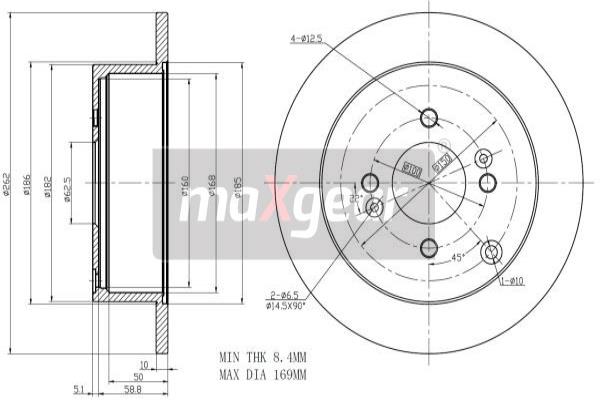 Jarrulevy MAXGEAR 19-1842MAX