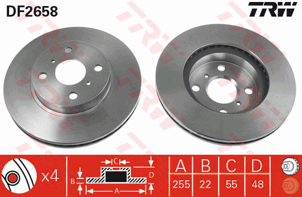 Jarrulevy TRW DF2658