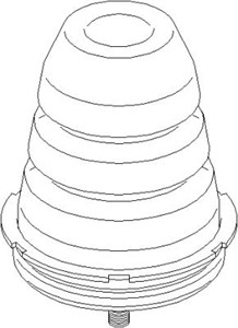 Vaimennuskumi, jousitus, Taka-akseli, molemminpuolinen, CITROËN,FIAT,PEUGEOT, 1311858080, 5166 51