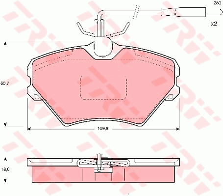 Jarrupalasarja, levyjarru TRW GDB1087