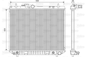 Jäähdytin, moottorinjäähdytys, DAIHATSU TERIOS, 1640087402000, 16400-87402-000
