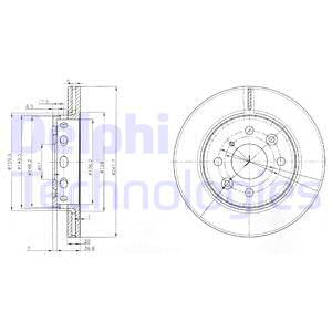 Jarrulevy DELPHI BG3074