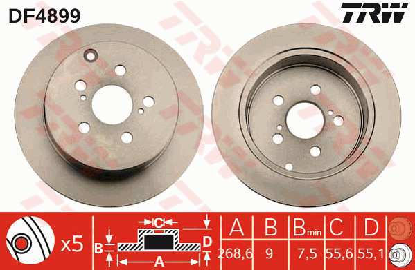 Jarrulevy TRW DF4899