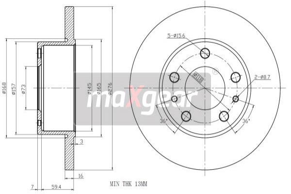 Jarrulevy MAXGEAR 19-1230