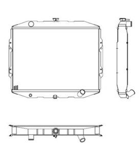 Jäähdytin, moottorinjäähdytys, HYUNDAI GALLOPER I, GALLOPER II, HB031400, HQ172103, HQ172104, HQ172204, HR171401, HR171405, HR171501, HR