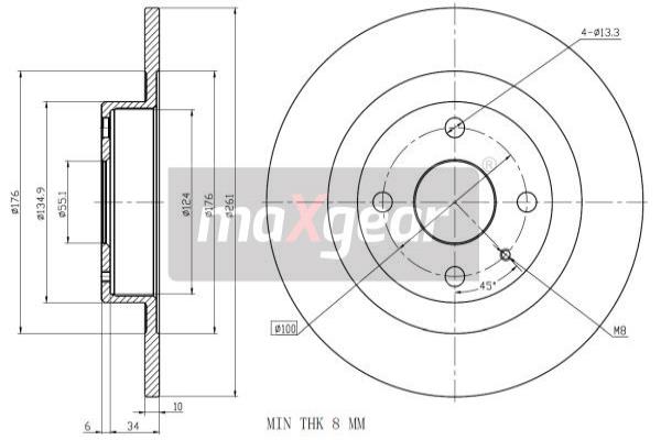 Jarrulevy MAXGEAR 19-0941MAX
