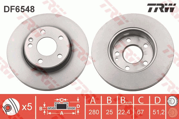 Jarrulevy TRW DF6548