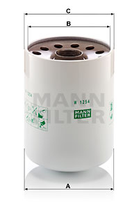 Öljynsuodatin MANN-FILTER W 1254 x