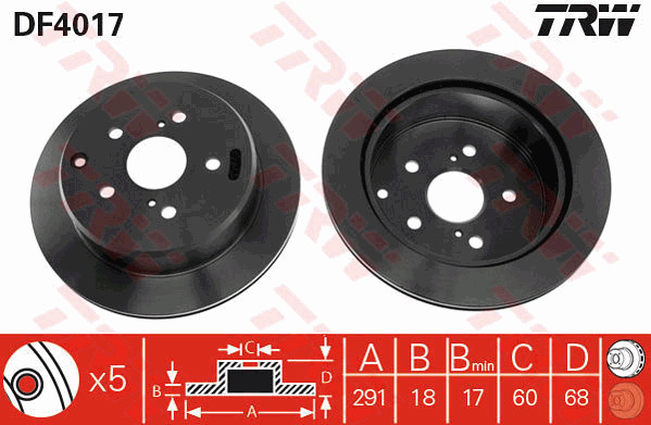 Jarrulevy TRW DF4017