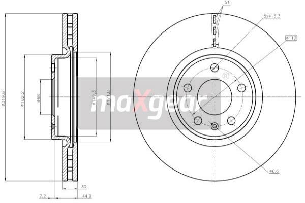 Jarrulevy MAXGEAR 19-2252