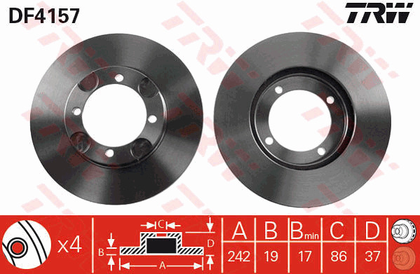 Jarrulevy TRW DF4157