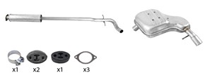 Pakoputki, VOLVO S60 I, 30636377, 30652229, 30919995, 6842636, 9179056, 9186408, 9292903, 9492907, 9979238