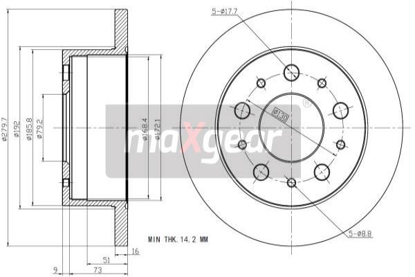 Jarrulevy MAXGEAR 19-1066