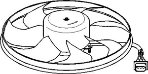 Tuuletin, moottorin jäähdytys, AUDI,SEAT,VW, 1J0 959 455S