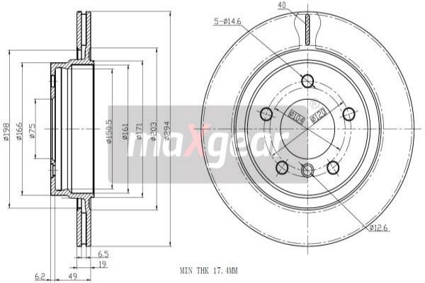 Jarrulevy MAXGEAR 19-1018
