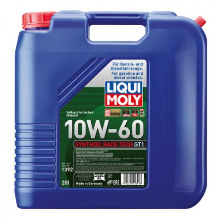 Moottoriöljy LIQUI MOLY SYNTHOIL RACE TECH GT1 10W60 20L