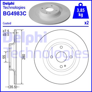 Jarrulevy DELPHI BG4983C