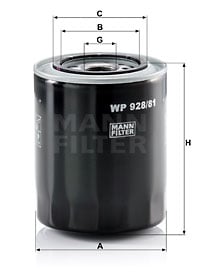 Öljynsuodatin MANN-FILTER WP 928/81