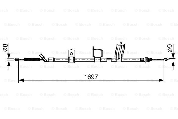 Cable, parking brake BOSCH 1 987 482 628