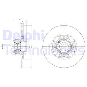 Jarrulevy DELPHI BG9114RSC
