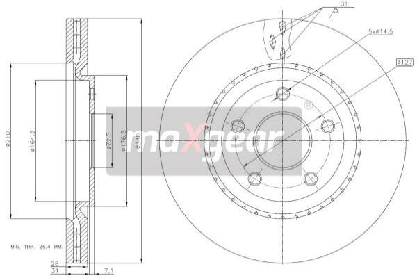 Jarrulevy MAXGEAR 19-3226