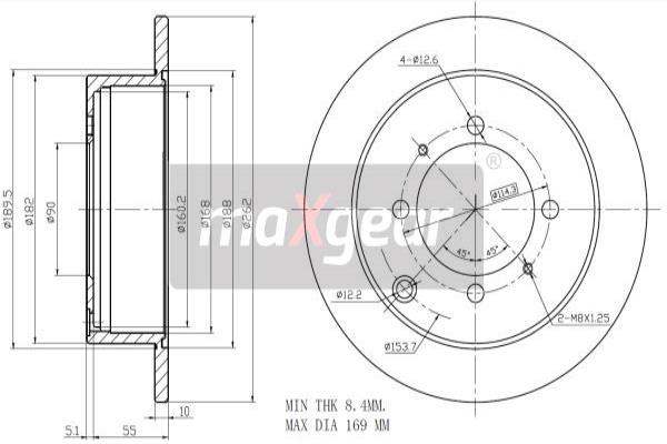 Jarrulevy MAXGEAR 19-2557MAX