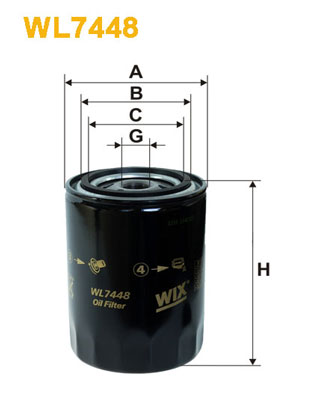 Öljynsuodatin WIX FILTERS WL7448