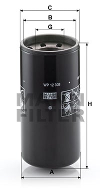 Öljynsuodatin MANN-FILTER WP 12 308