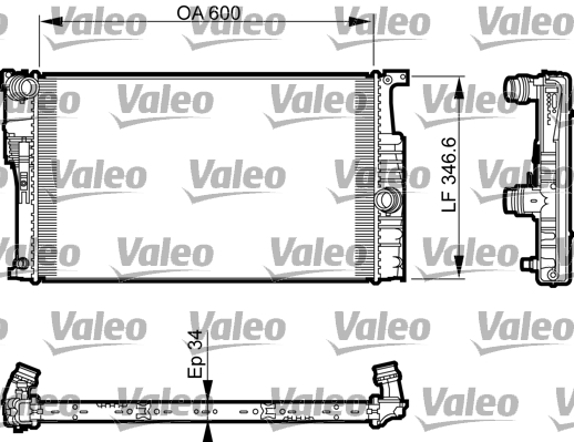 Jäähdytin,moottorin jäähdytys VALEO 735464