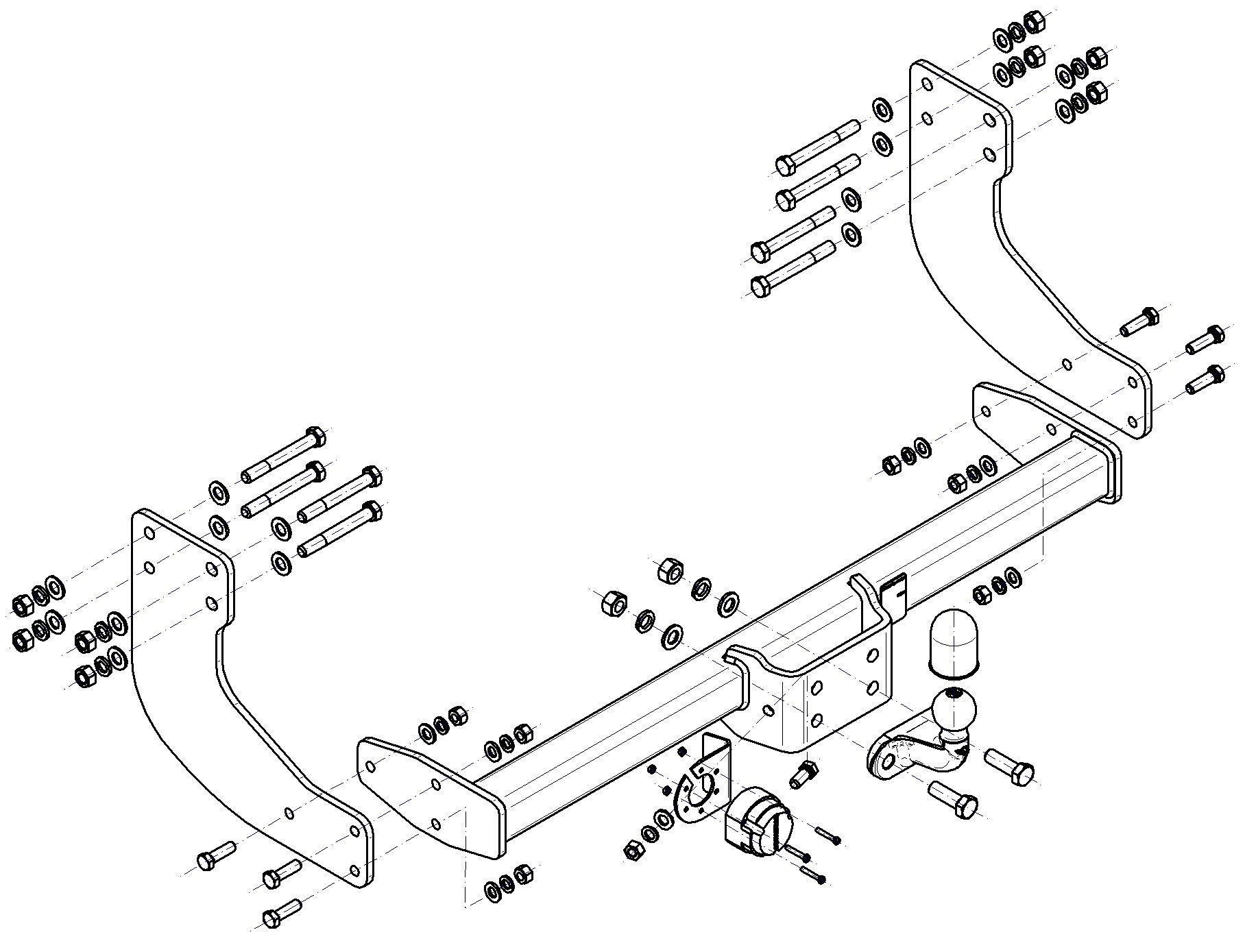 Vetokoukku STEINHOF STH-257 Hyundai H350 '15-